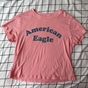 Pink Woman’s American Eagle Logo T-Shirt Size Small
